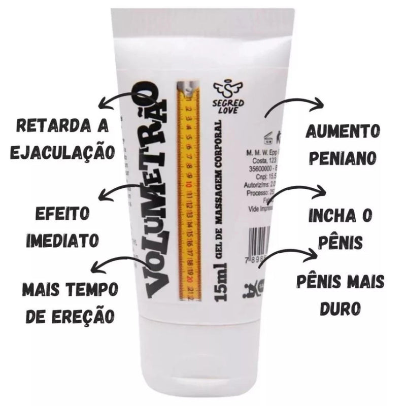 Gel Volumetrão - Mais Volume, Mais Ereção e Mais Prazer - Aprovado Pela ANVISA